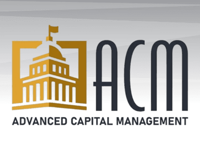 Logo for Advanced Capital Management featuring a building and the acronym ACM